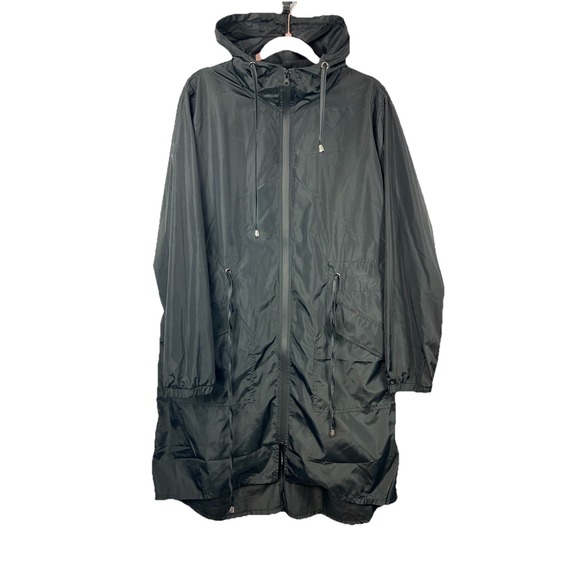 ELESOL Black Longline Windbreaker Jacket XL Gorpcore Minimalist Utility Parka - Picture 2 of 12